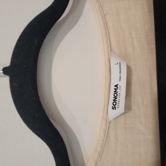 Sonoma Tan and Cream Puff Sleeve Blouse - Picture 3 of 7